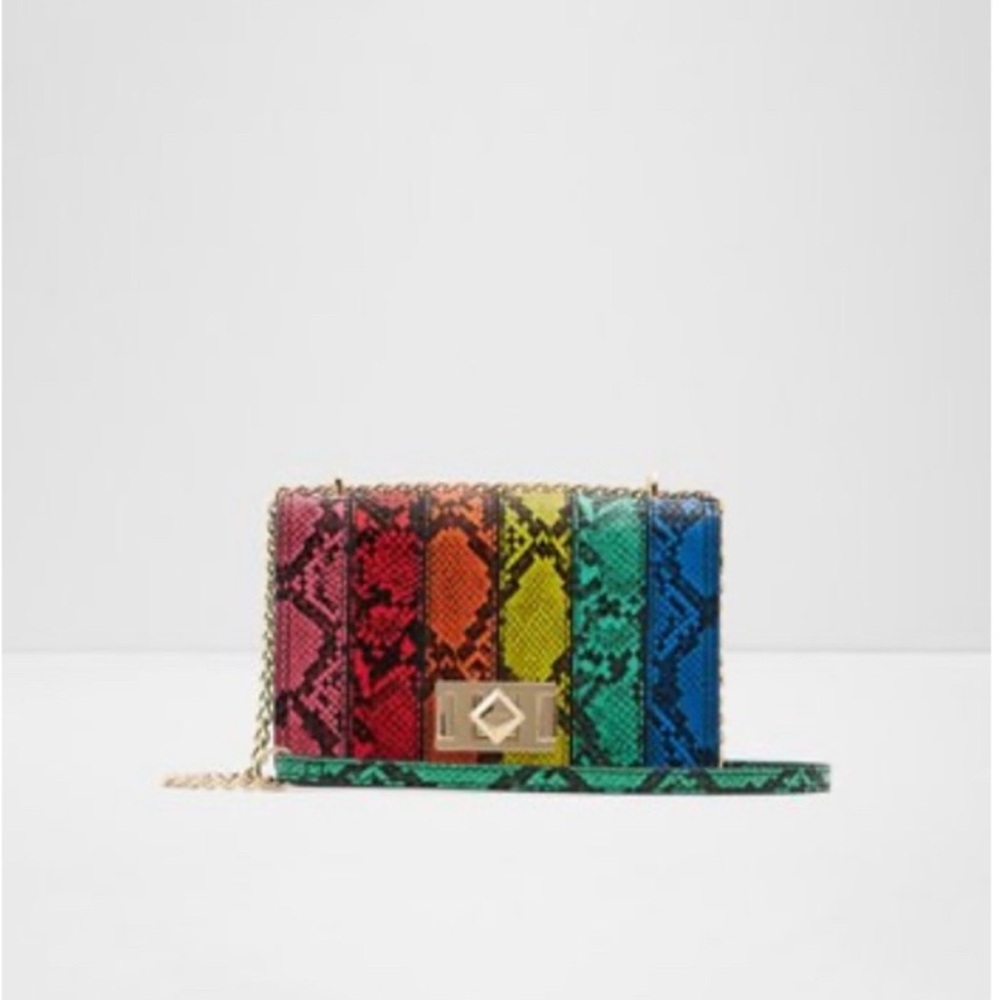 Aldo Colorful Snakeskin Crossbody Bag